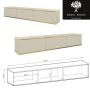 Szafka RTV Szaro - Złota  175 cm MDF